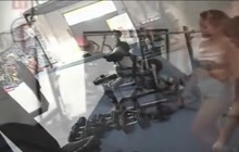 Latina slut fucked in gym
