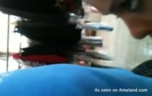 Latina co-worker sucks dick at the store